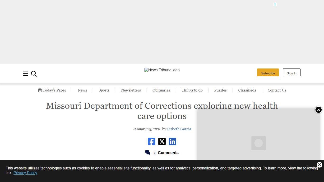 Missouri Department of Corrections exploring new health care options Jefferson City News Tribune